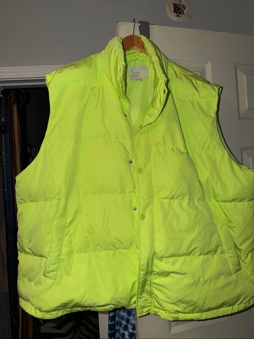 a new day Neon Lime Puffer Vest